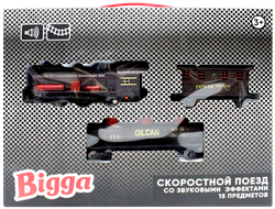 Изображение товара Набор игровой BIGGA Скоростной поезд со звуковыми эффектами, 15 предметов Арт.CB728903