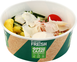 Салат ЛЕНТА FRESH Фреш с лососем, 200г