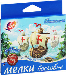 Мелки восковые ЛУЧ Фантазия 12 цветов Арт. 25С 1520-08