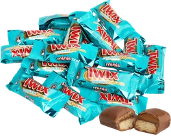 Печенье сахарное TWIX Minis Соленая карамель, покрытое молочным шоколадом, весовое