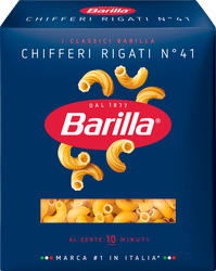 Макароны BARILLA Chifferi rigati n.41, группа А высший сорт, 450г