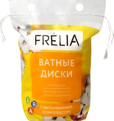 Диски ватные FRELIA овальные с витаминным комплексом A, Е, F, 40шт