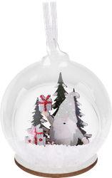 Изображение товара Шар елочный HOMECLUB с зимней композицией d=5,5см, стекло Арт. 9985040