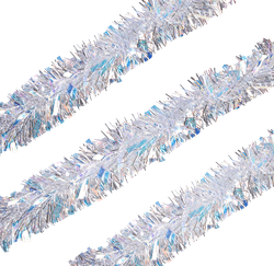 Изображение товара Мишура HOMECLUB гирлянда радужно-серебристая 10см, Арт. JxT-19-251, 2м