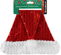 Изображение товара Колпак новогодний HOMECLUB с пайетками и мехом Арт. SH10902