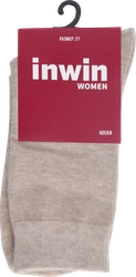 Носки женские INWIN р. 38–40, цвет бежевый меланж, Арт. BWS01-04