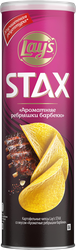 Чипсы картофельные LAY'S Stax Ароматные ребрышки барбекю, 140г