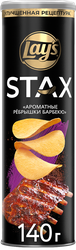 Изображение товара Чипсы картофельные LAY'S Stax Ароматные ребрышки барбекю, 140г