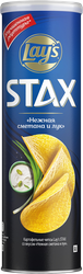 Чипсы картофельные LAY'S Stax Нежная сметана и лук, 140г