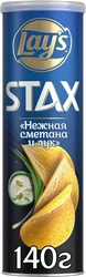 Чипсы картофельные LAY'S Stax Нежная сметана и лук, 140г