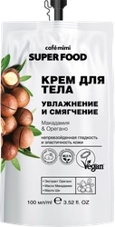 Крем для тела CAFE MIMI Super Food Увлажнение и Смягчение Макадамия & Орегано, 100мл