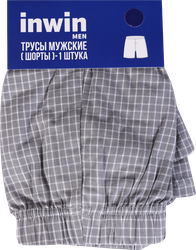 Трусы мужские INWIN шорты, серый/белый, Арт. ATL-24008/ATL-24008-
U