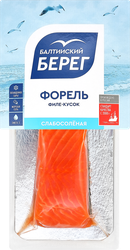 Изображение товара Форель слабосоленая БАЛТИЙСКИЙ БЕРЕГ филе-кусок, 150г