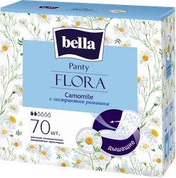 Прокладки ежедневные BELLA Panty Flora Camomile с экстрактом ромашки, 70шт