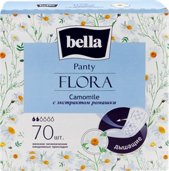 Прокладки ежедневные BELLA Panty Flora Camomile с экстрактом ромашки, 70шт