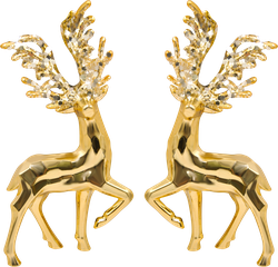 Изображение товара Украшение елочное HOMECLUB Золотой олень 14см, пластик Арт. TS1433P-04B-1