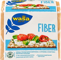 Хлебцы ржаные WASA Fiber цельнозерновые с отрубями, кунжутом и овсяными хлопьями, 230г