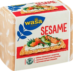 Хлебцы пшеничные WASA Sesame с посыпкой из жареного кунжута, 200г