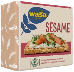 Хлебцы пшеничные WASA Sesame с посыпкой из жареного кунжута, 200г