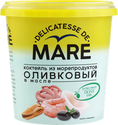 Коктейль из морепродуктов MARE Оливковый, в масле, 380г