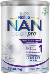 Смесь молочная NAN 1 гипоаллергенная с пробиотиками, с 0 месяцев, 400г