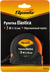 Рулетка SPARTA Elastica, 16мм, обрезиненный корпус Арт. 31311, 3м