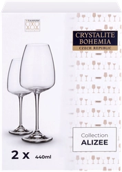 Набор бокалов для вина CRYSTALITE BOHEMIA Alizee 440мл Арт. 45875, 2шт