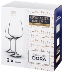 Набор бокалов для вина CRYSTALITE BOHEMIA Dora 600мл Арт. 45879, 2шт
