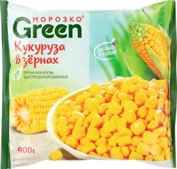 Кукуруза замороженная МОРОЗКО Green в зернах, 400г