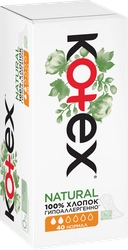 Прокладки ежедневные KOTEX Natural Normal, 40шт