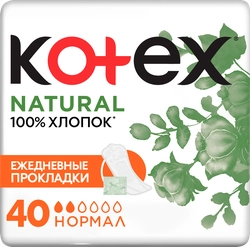 Прокладки ежедневные KOTEX Natural Normal, 40шт