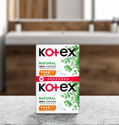 Прокладки KOTEX Natural Нормал, 16шт