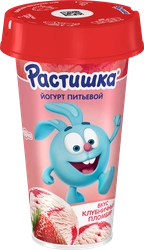 Йогурт питьевой РАСТИШКА Шейк Клубничный пломбир 2,8%, без змж, 190г