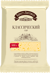 Изображение товара Сыр полутвердый БРЕСТ-ЛИТОВСК Классический 45%, без змж, 500г