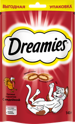 Изображение товара Лакомство для кошек DREAMIES с индейкой, 140г