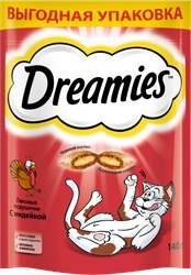 Лакомство для кошек DREAMIES с индейкой, 140г