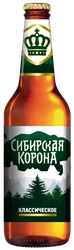 Пиво светлое СИБИРСКАЯ КОРОНА Классическое фильтрованное пастеризованное, 5,3%, 0.45л