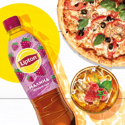 Напиток LIPTON Холодный чай Малиновое чаепитие на растительном сырье, 0.5л