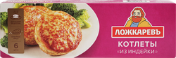 Изображение товара Котлеты ЛОЖКАРЕВЪ из индейки, 400г