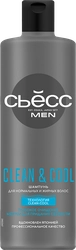 Шампунь для нормальных и жирных волос мужской СЬĔСС Men Clean&Cool, 450мл