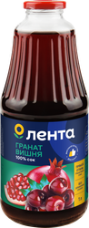 Изображение товара Сок ЛЕНТА Гранат и вишня восстановленный, 1л