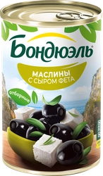 Маслины с сыром фета БОНДЮЭЛЬ, 300г