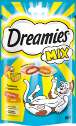 Изображение товара Лакомство для кошек DREAMIES Mix c лососем и сыром, 60г