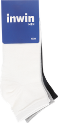 Изображение товара Носки мужские INWIN р.27, цвет белый, черный, серый меланж, Арт. BMS16, 3пары
