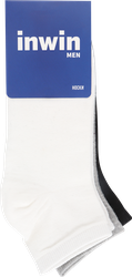 Изображение товара Носки мужские INWIN р. 25, цвет белый, черный, серый меланж, Арт. BMS16, 3пары