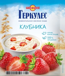 Каша овсяная РУССКИЙ ПРОДУКТ Геркулес с клубникой, 35г