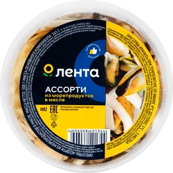 Ассорти из морепродуктов ЛЕНТА в масле, 300г