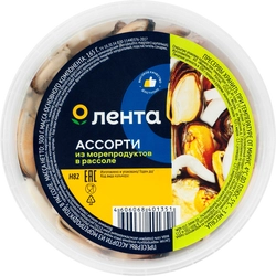 Ассорти из морепродуктов ЛЕНТА в рассоле, 300г