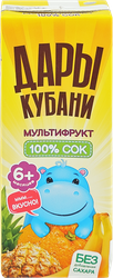 Изображение товара Сок ДАРЫ КУБАНИ Мультифрукт, с 6 месяцев, 200мл