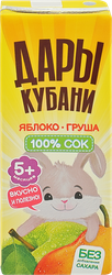 Изображение товара Сок ДАРЫ КУБАНИ Яблоко-груша осветленный, с 5 месяцев, 200мл
